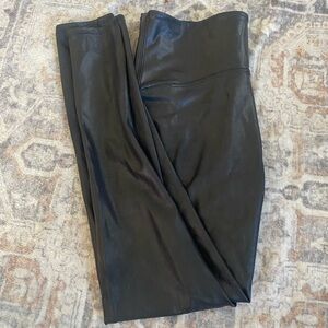 SPANX Black Shaping Leggings with Red Brand Tag